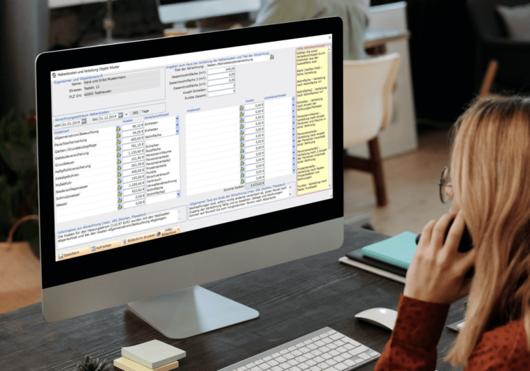 Hausverwaltung am Computer