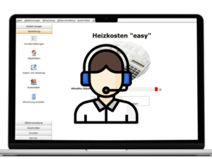 Software-Service-Vertrag für Heizkosten easy auf Laptop