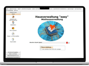 Software Hausverwaltung easy auf Laptop