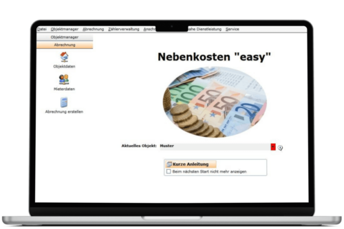 Software Nebenkosten easy auf Laptop