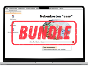 Bundle Nebenkosten und Heizkosten easy auf Laptop