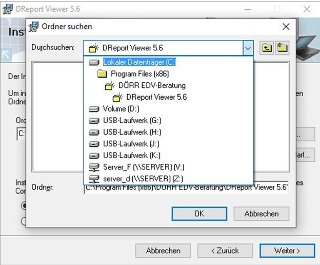 Installation DReport Viewer zum Drucken