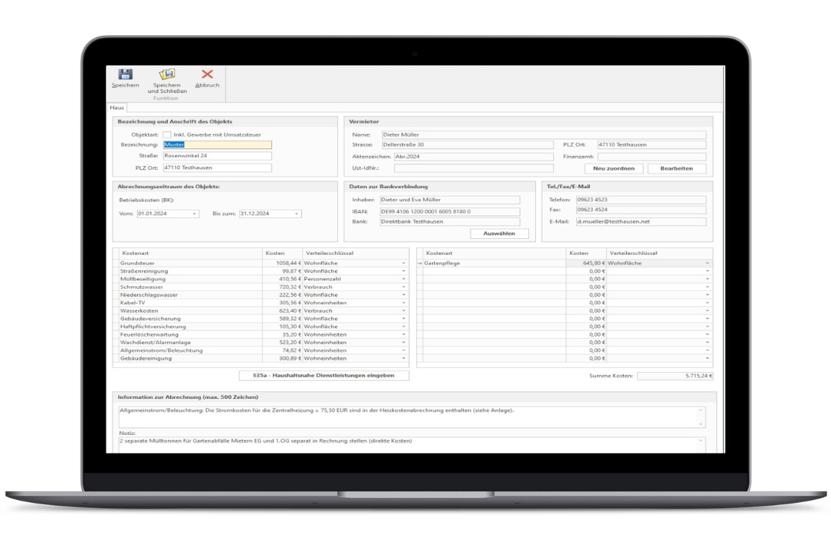 Produktbild Netzwerversion Nebenkosten "easy"