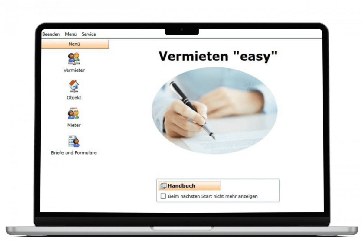 Software Vermieten easy auf Laptop